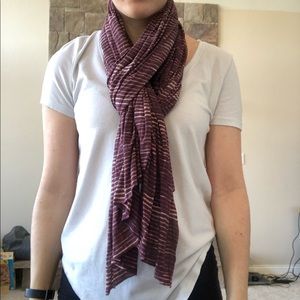 BOGO 1/2 OFF Maroon Striped Scarf